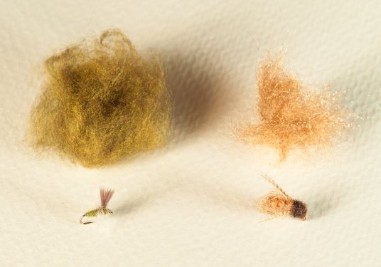 Super-Fine Dry Fly Dubbing vs. Buggy Nymph Dubbing