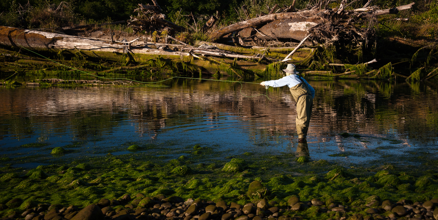 Skip Morris fishing a tidal pool on Washington's wild Olympic Peninsula