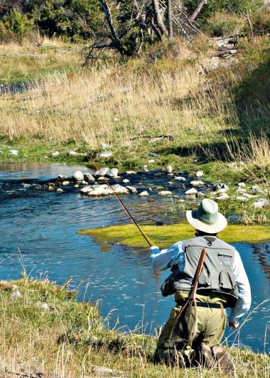 Author Skip Morris fly fishing on Crab Creek, in eastern Washington State's desert